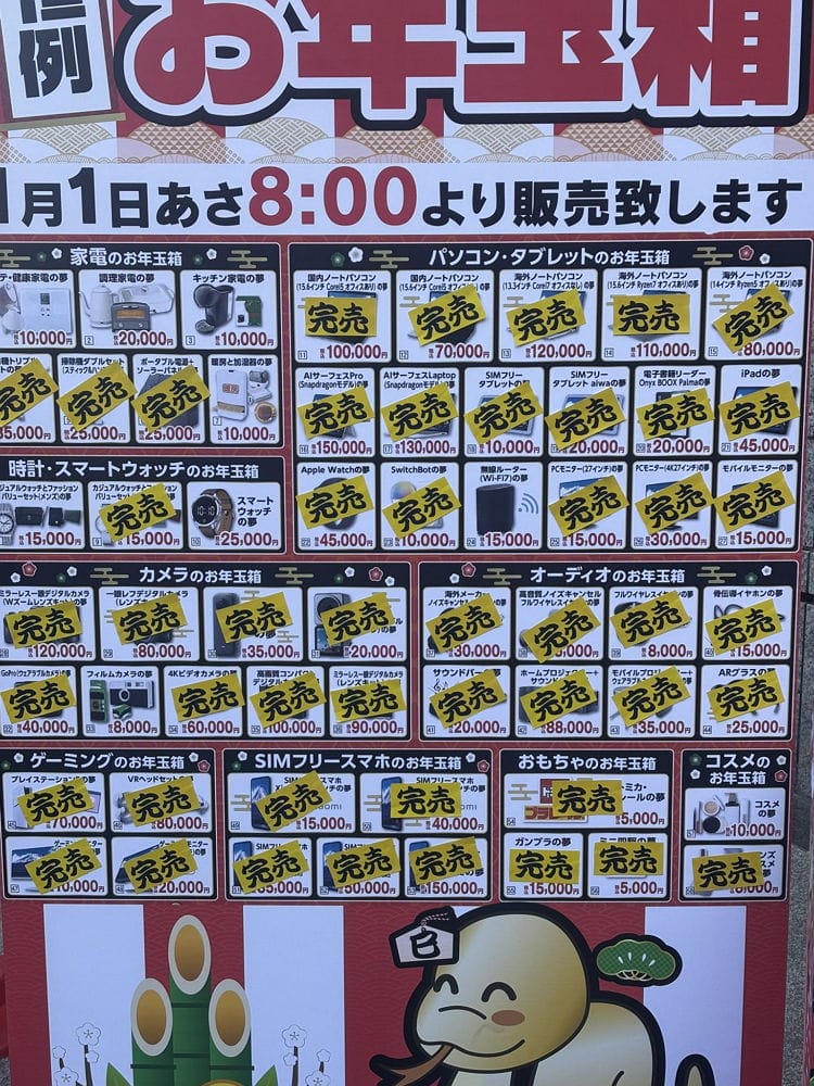 中國黃牛攻佔秋葉原友都八喜現場囂張違停收購福袋