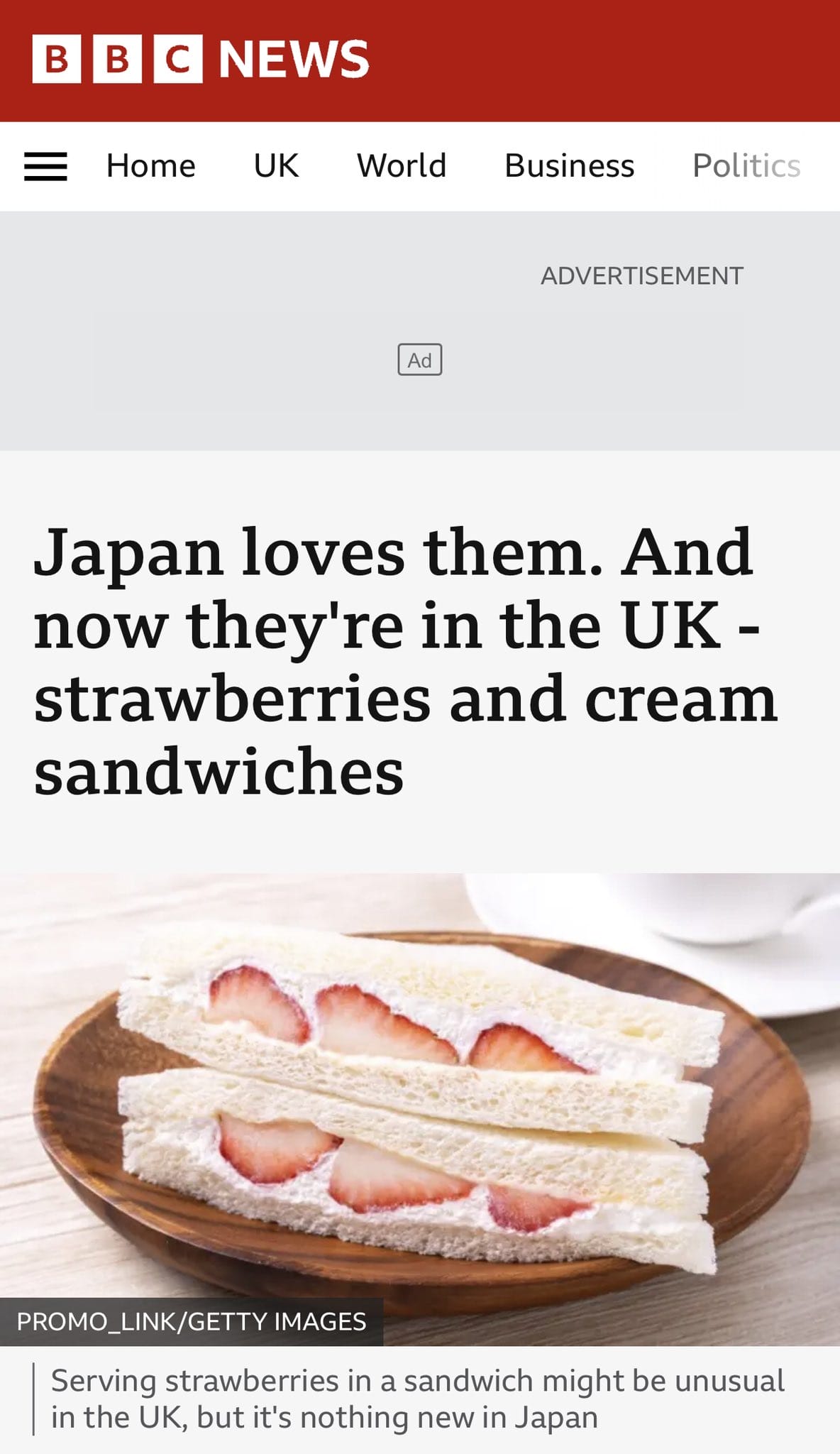 日式水果三明治反攻英國瑪莎開賣草莓鮮奶油掀熱潮